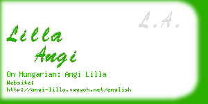 lilla angi business card